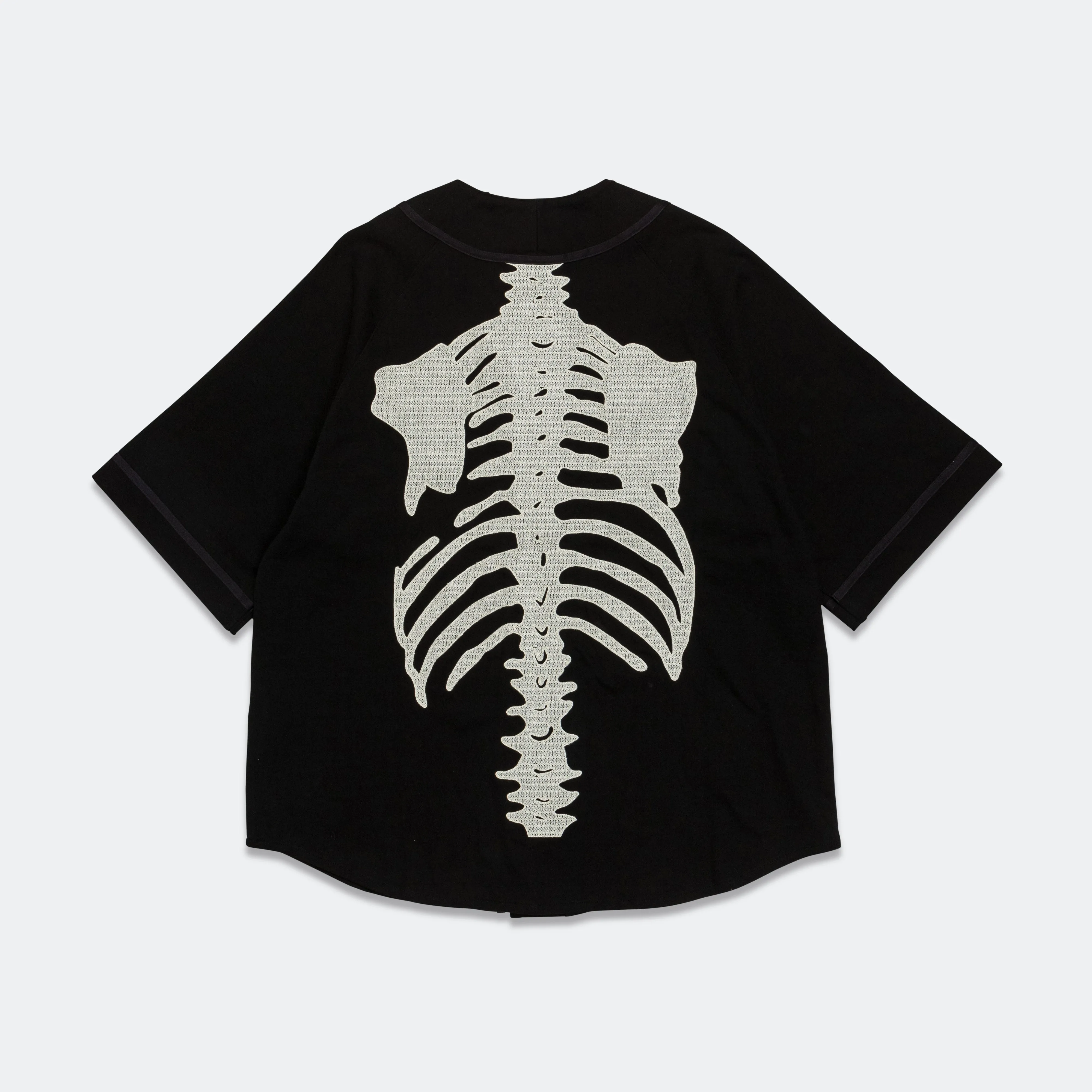 16/-Densed Jersey Baseball Shirt (BONE) - Black