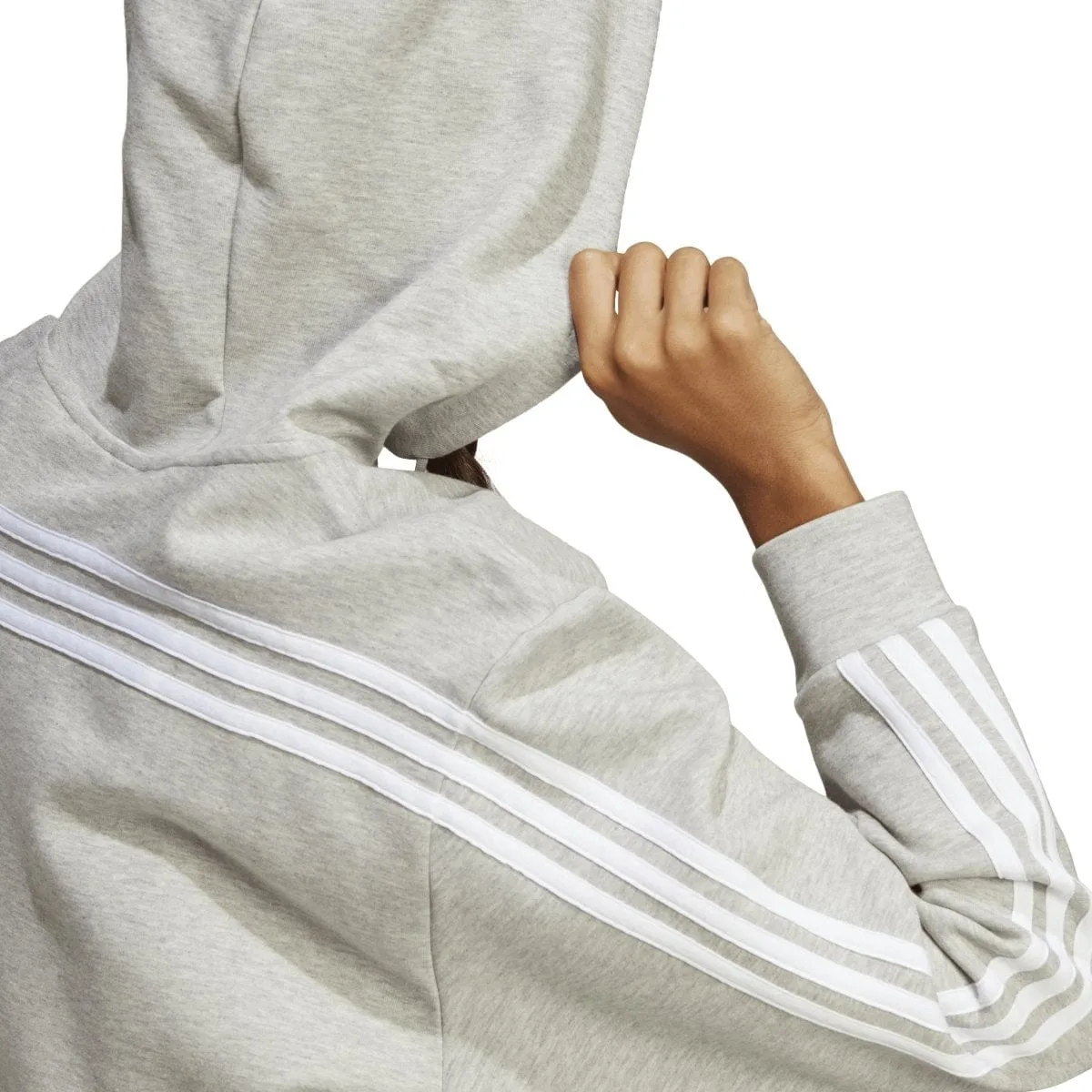 Adidas Womens Future Icons 3-Stripes Full-Zip Grey Athletic Jacket – Stylish and Versatile Outerwear for Active Lifestyle