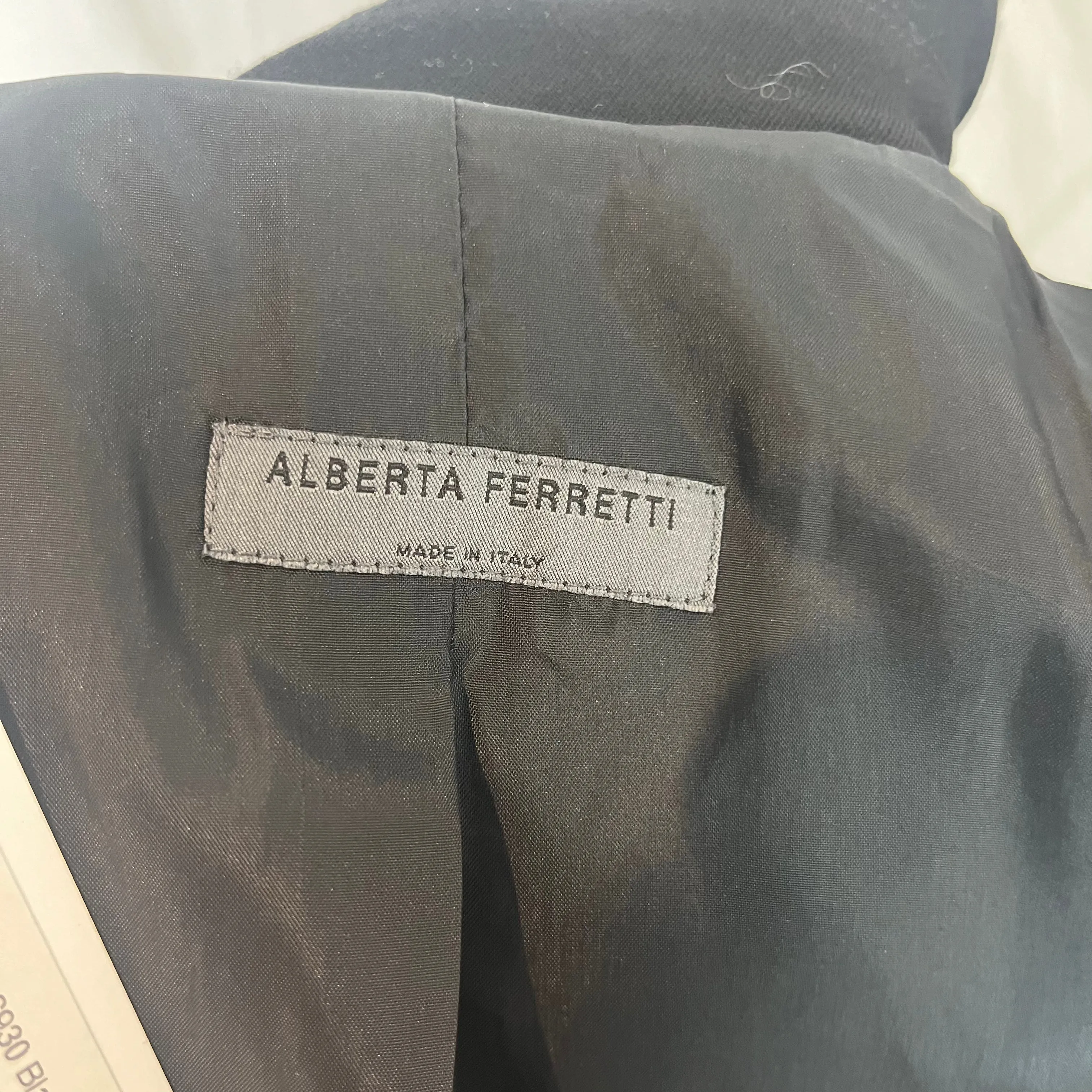 Alberta Ferretti Elegant Black Wool Blend Maxi Coat - Size S