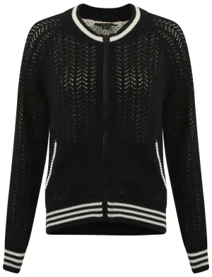 Amara Reya Valerie black knitted cardigan