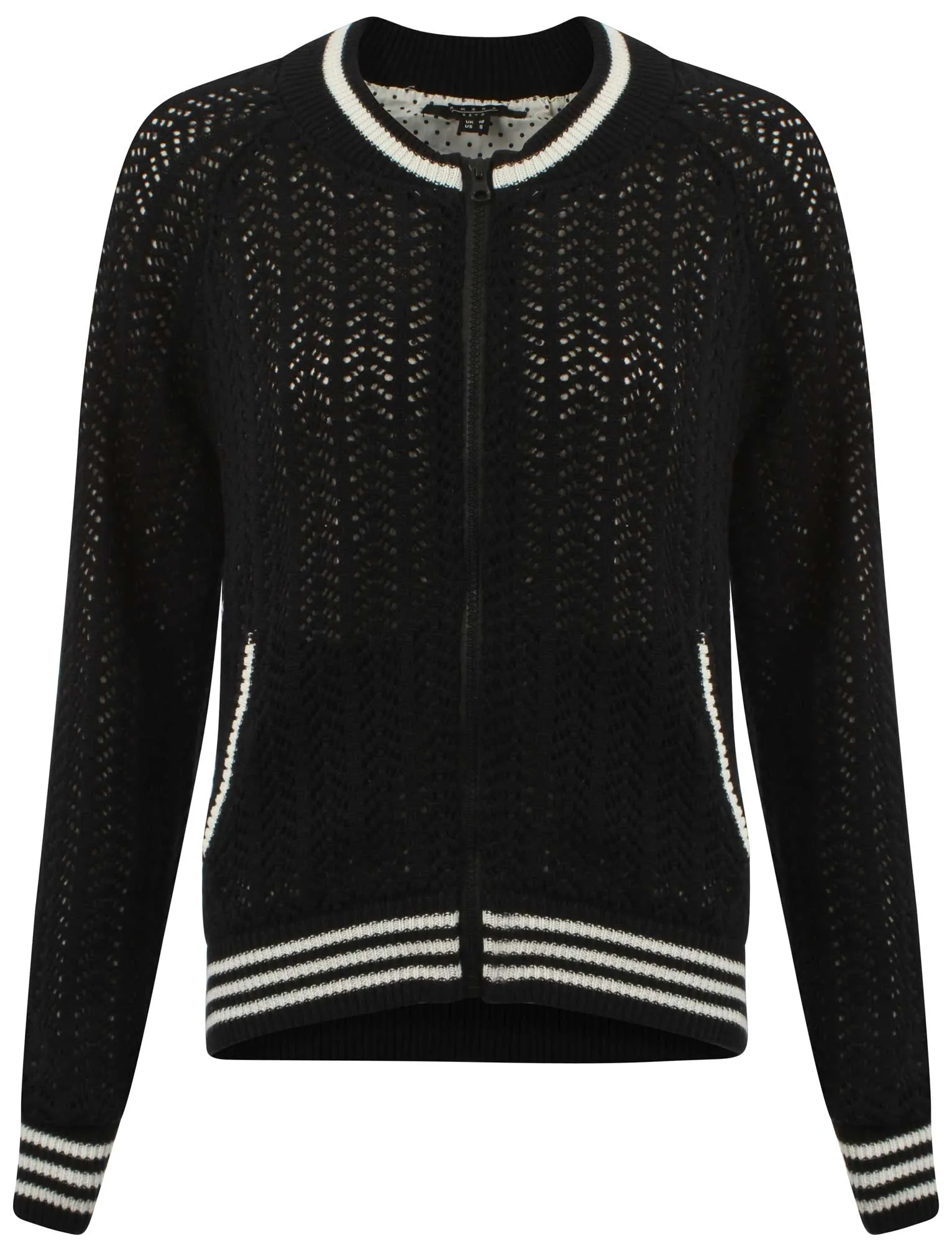 Amara Reya Valerie black knitted cardigan