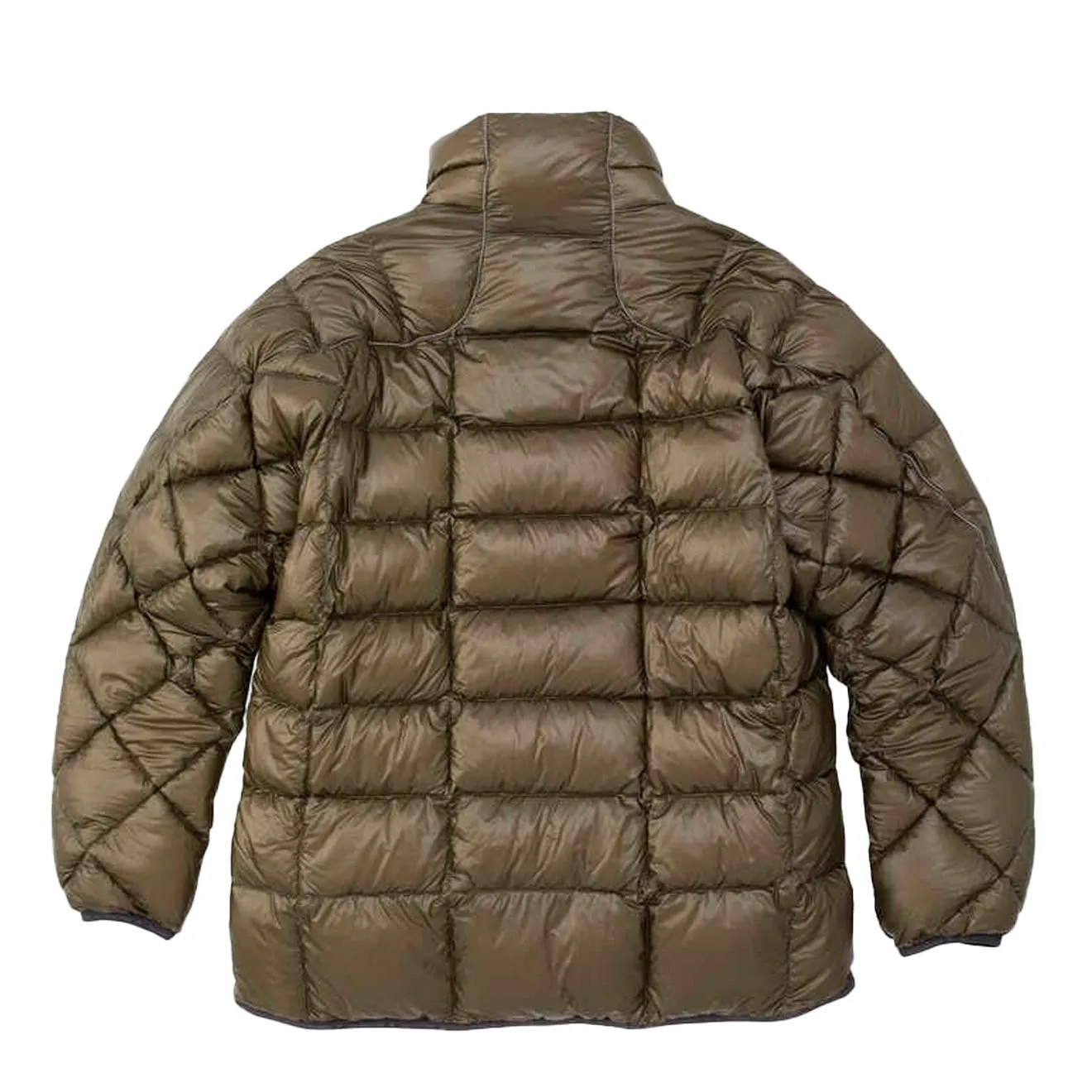 And Wander Diamond Stitch Down Jacket Khaki