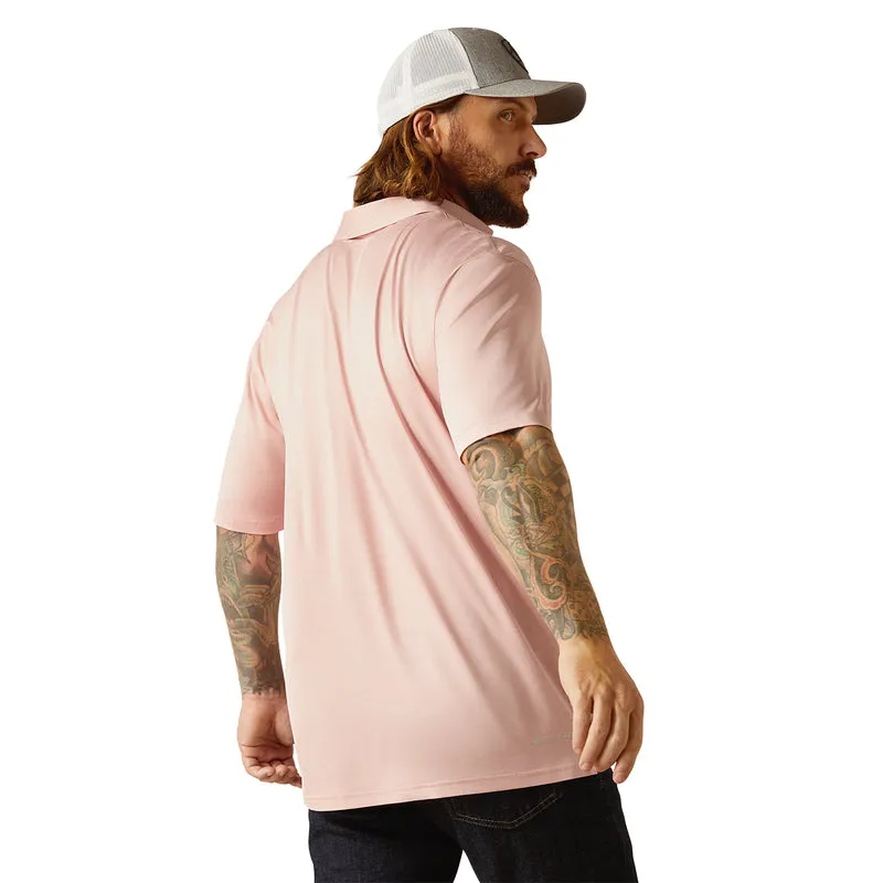 'Ariat' Men's Charger 2.0 Polo - Pink Daisy