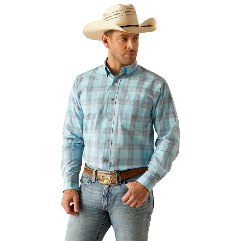 'Ariat' Men's Pro Series Kane Button Down - Sky