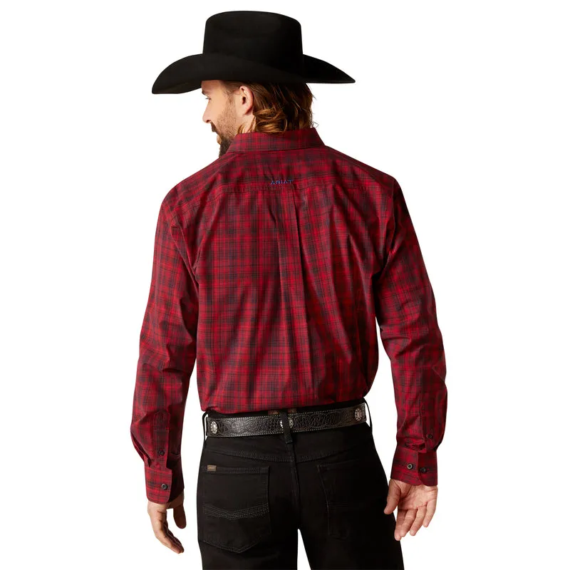 Ariat Mens Pro Series Paxton Button Down Shirt - Weg Red, Perfect for Casual and Western Wear