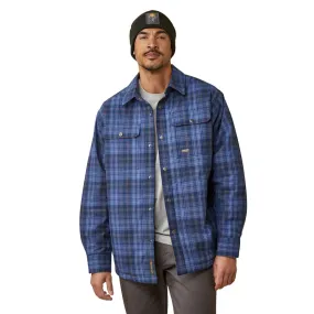 'Ariat' Men's Rebar Flannel Insulated Shirt Jacket - Coastal Blue Plaid