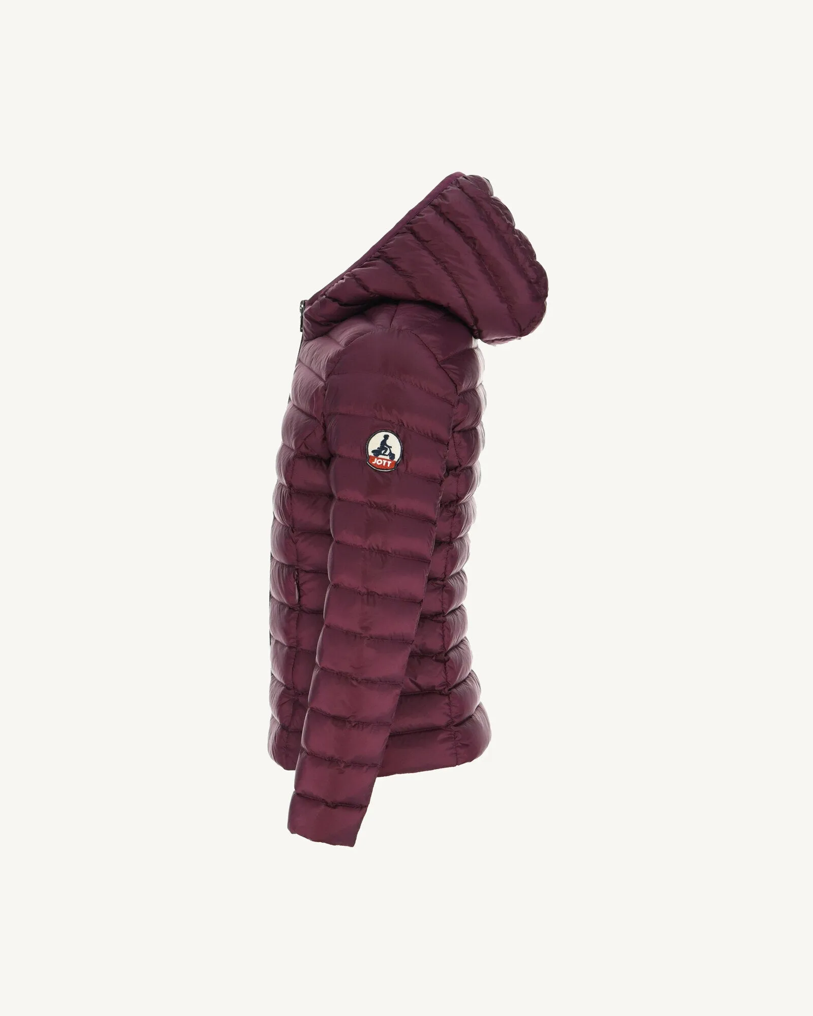 Aubergine Hooded down jacket Carla