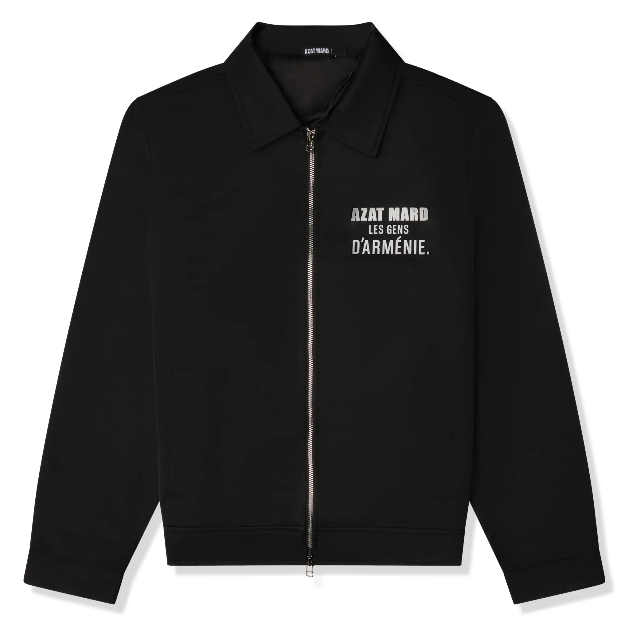 Azat Mard Nylon Les Gens Black Zipper Jacket