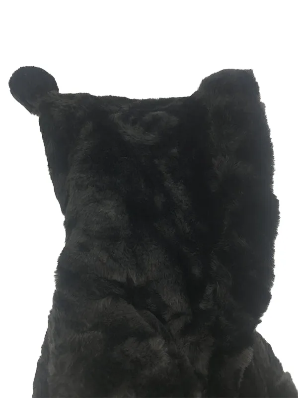 Baby Girl Black Fur Coat