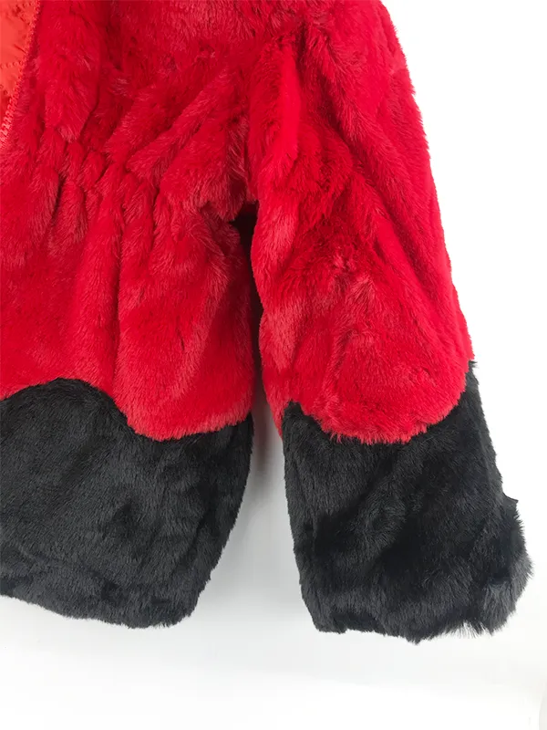 Baby Girl Red Fur Coat