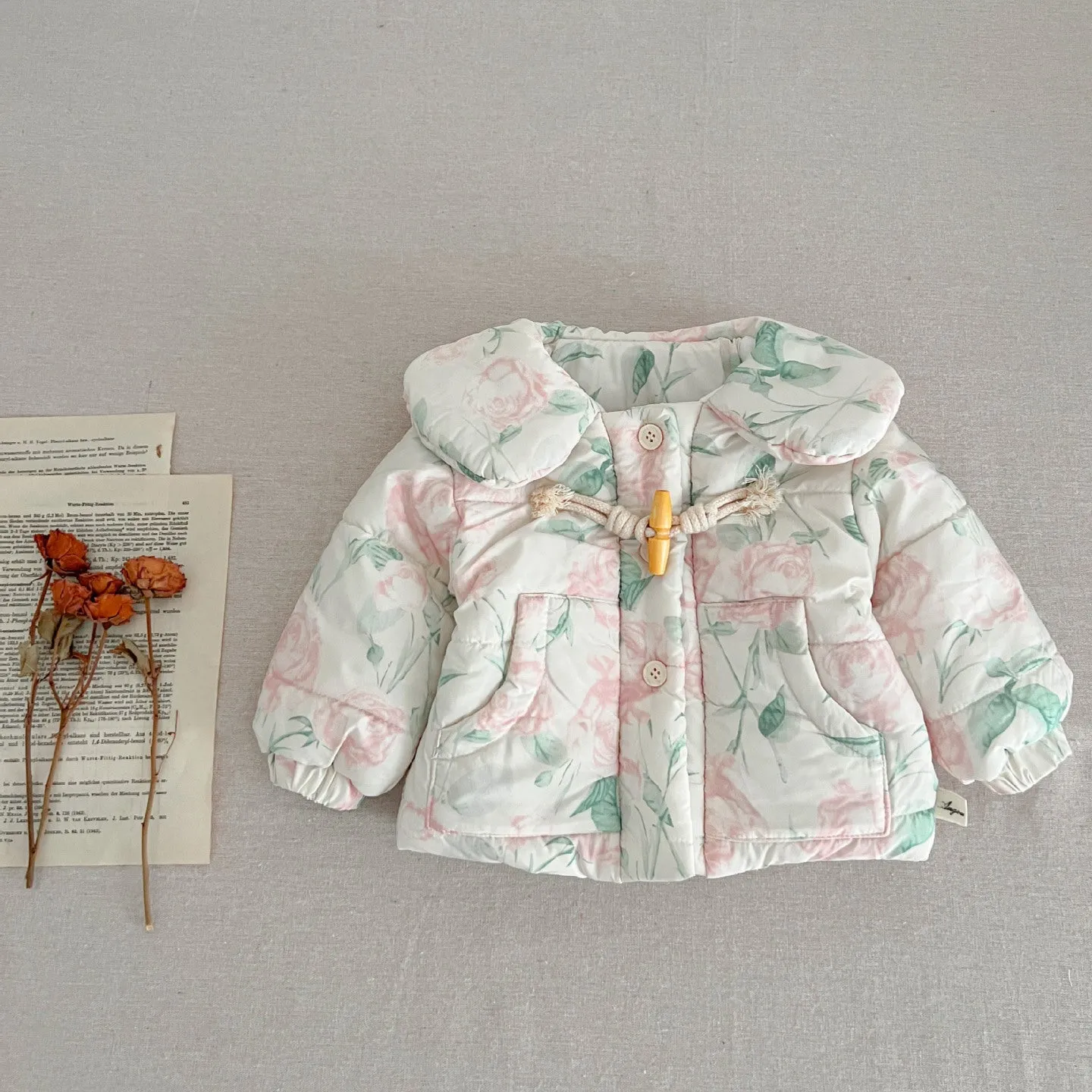 Baby Kid Girls Flower Print Print Jackets Outwears Wholesale 231130216