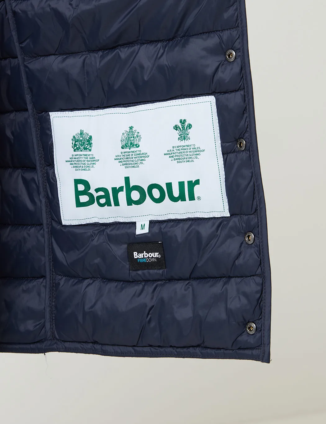 Barbour Collarless Baffle Gilet - Navy Blue