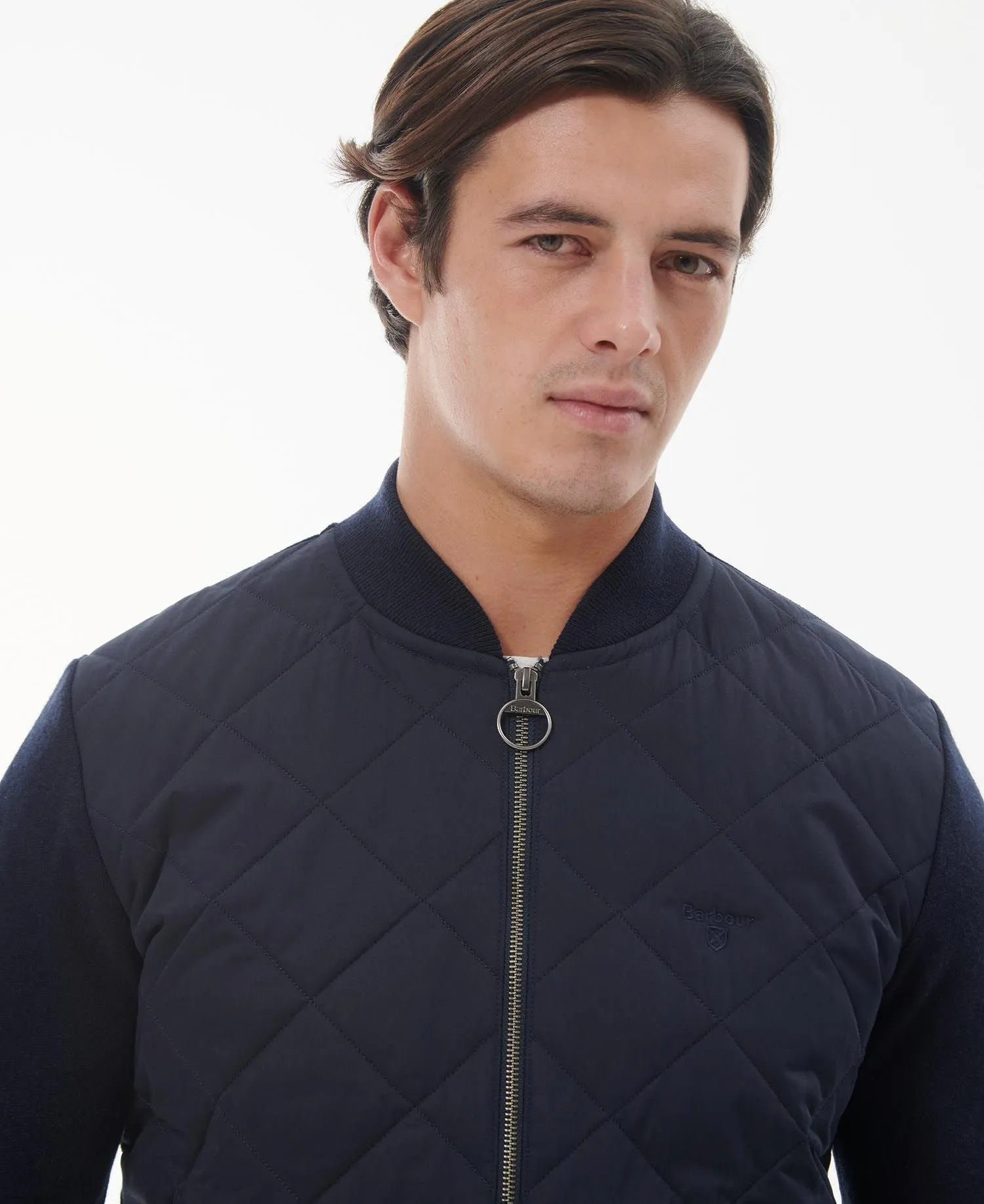 Barbour Essential Quilted Zip-Thru Jacket Navy