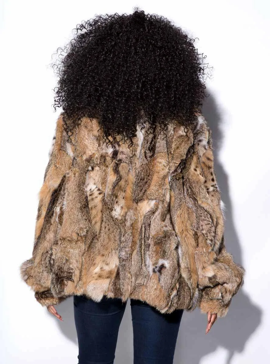 Bobcat Fur Jacket With Optional Fox Fur Collar