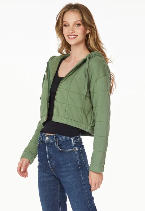 Bobi - Zip Crop Hoodie Sprout