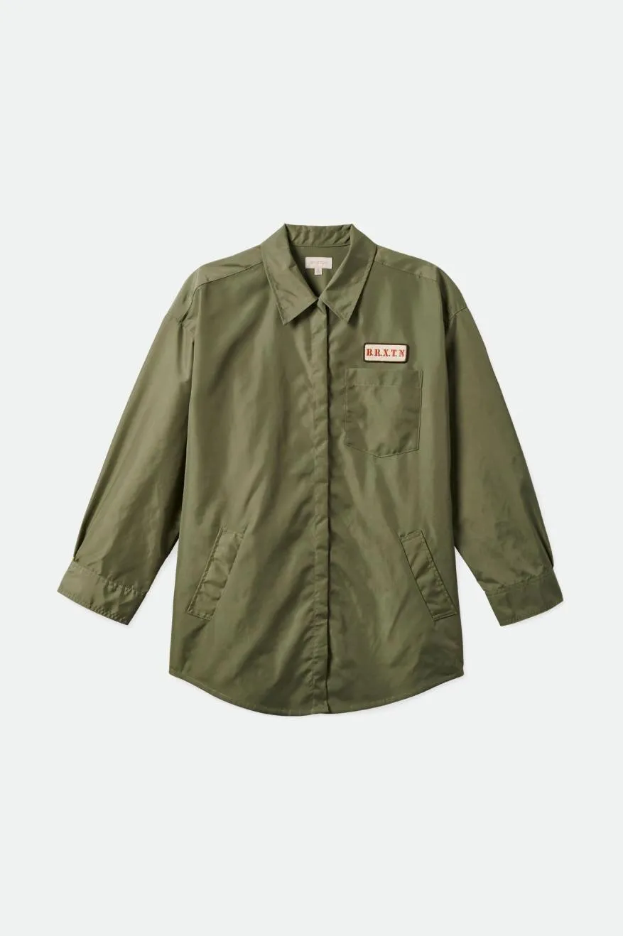 Bora Vintage Nylon Jacket - Olive Surplus