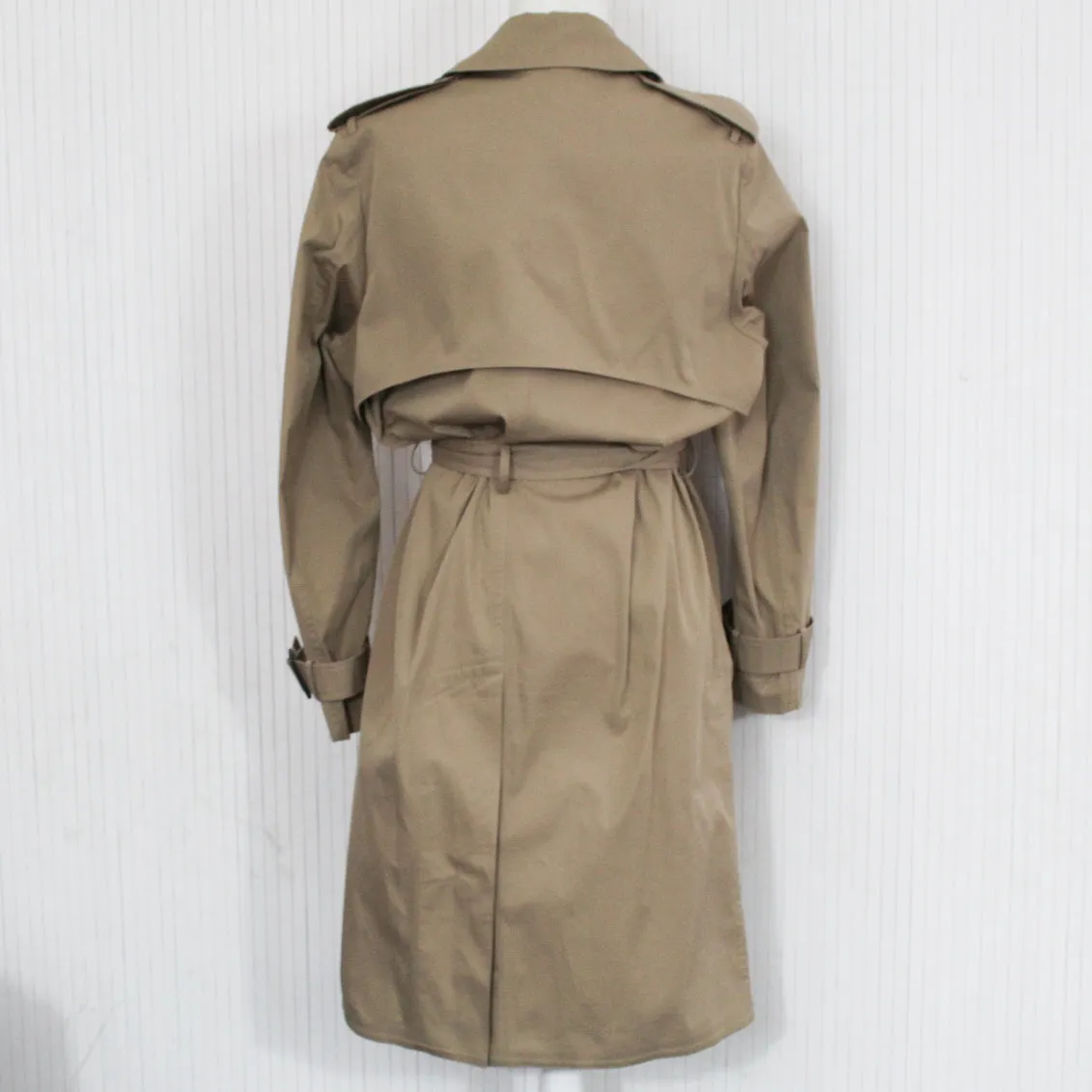 Bottega Veneta 1995 Stone Classic Trench Coat XS