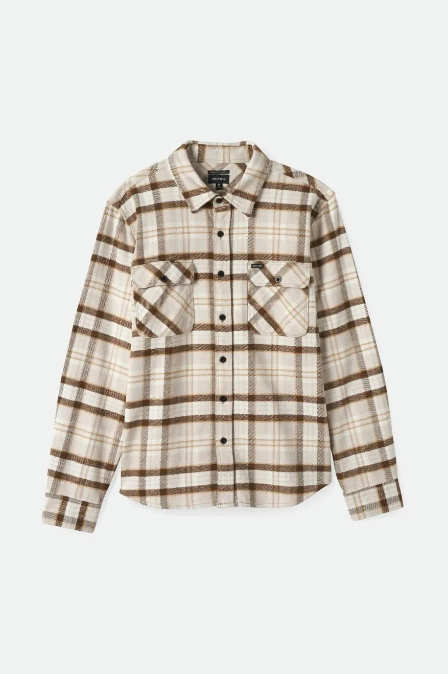 Bowery Heavyweight L/S Flannel - Beige/Off White/Desert Palm