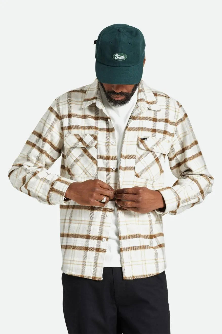 Bowery Heavyweight L/S Flannel - Beige/Off White/Desert Palm