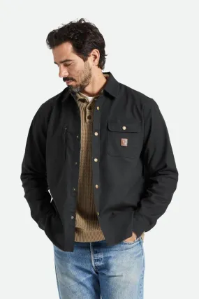 Builders Stretch Flannel Lined Jacket - Washed Black