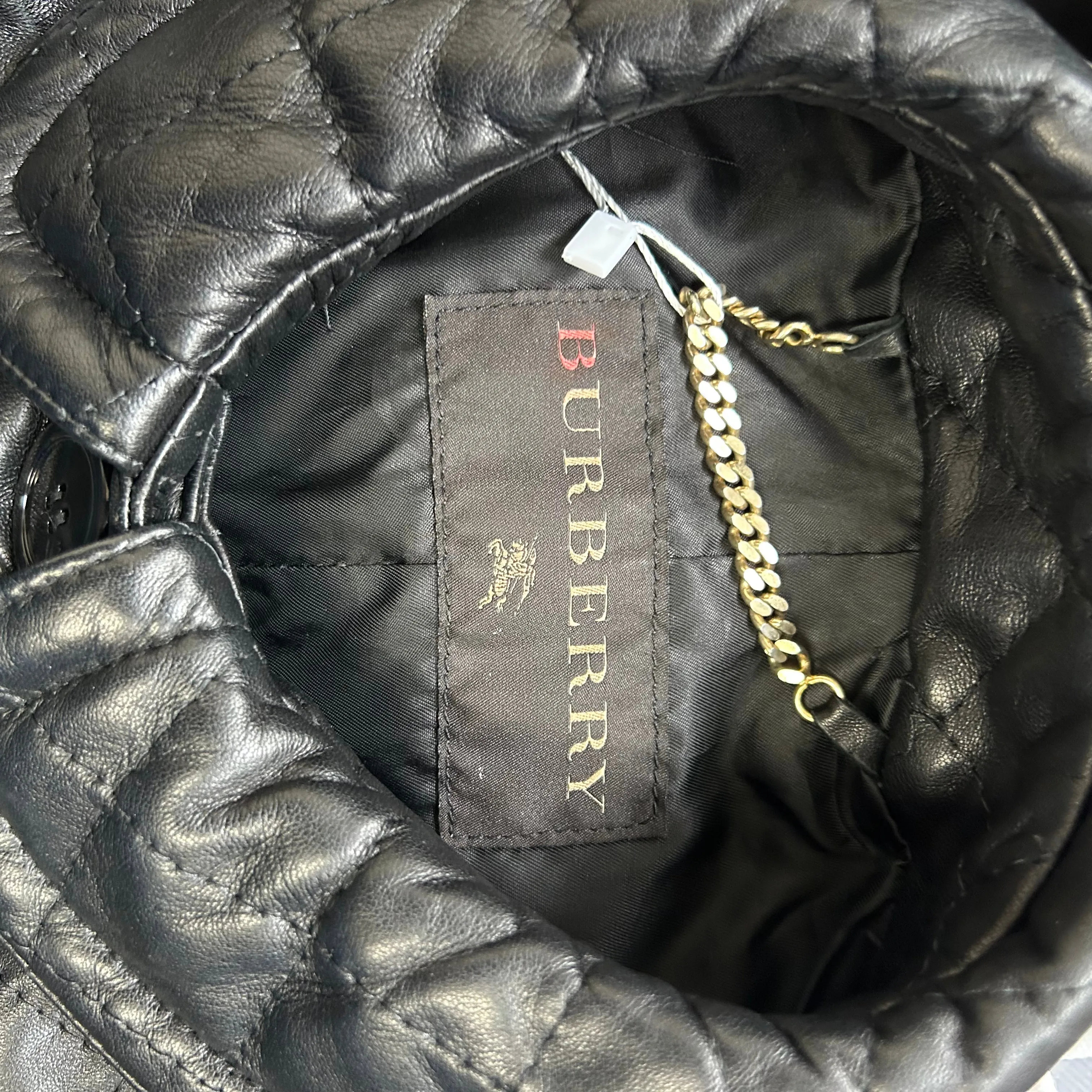 Burberry Black Quilted Lambskin Crop Jacket XXS/XS