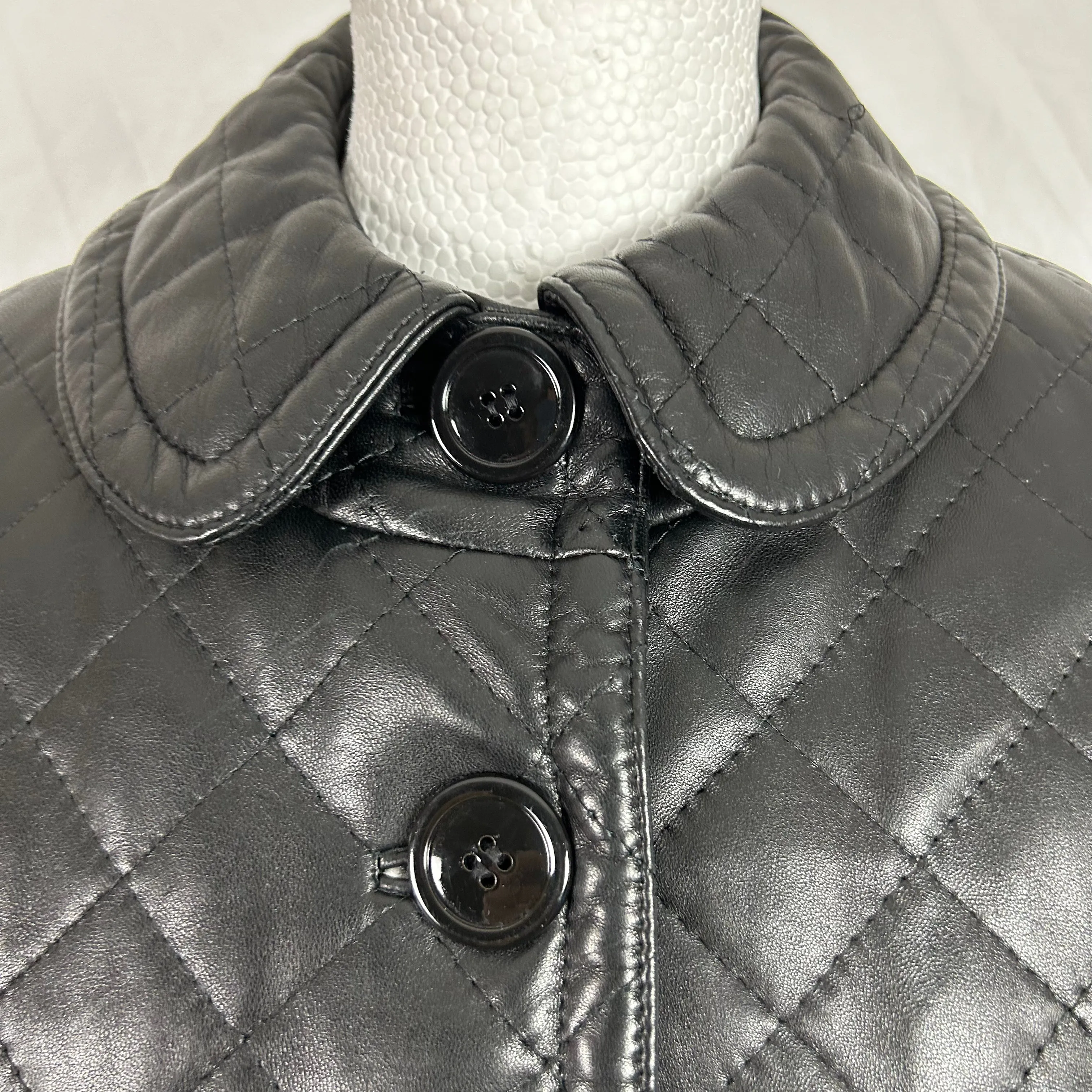 Burberry Black Quilted Lambskin Crop Jacket XXS/XS