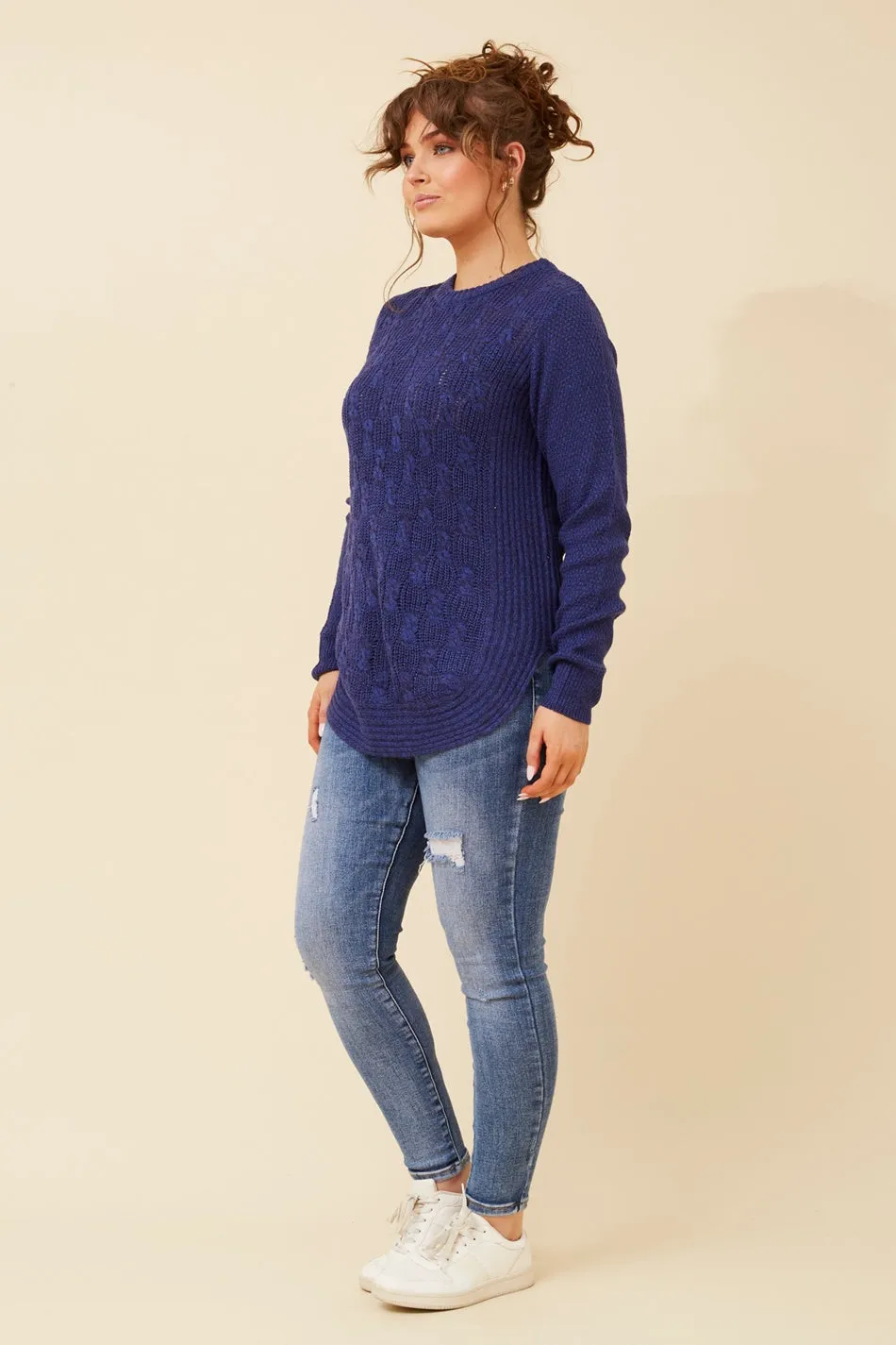 CALLIE CABLE KNIT JUMPER