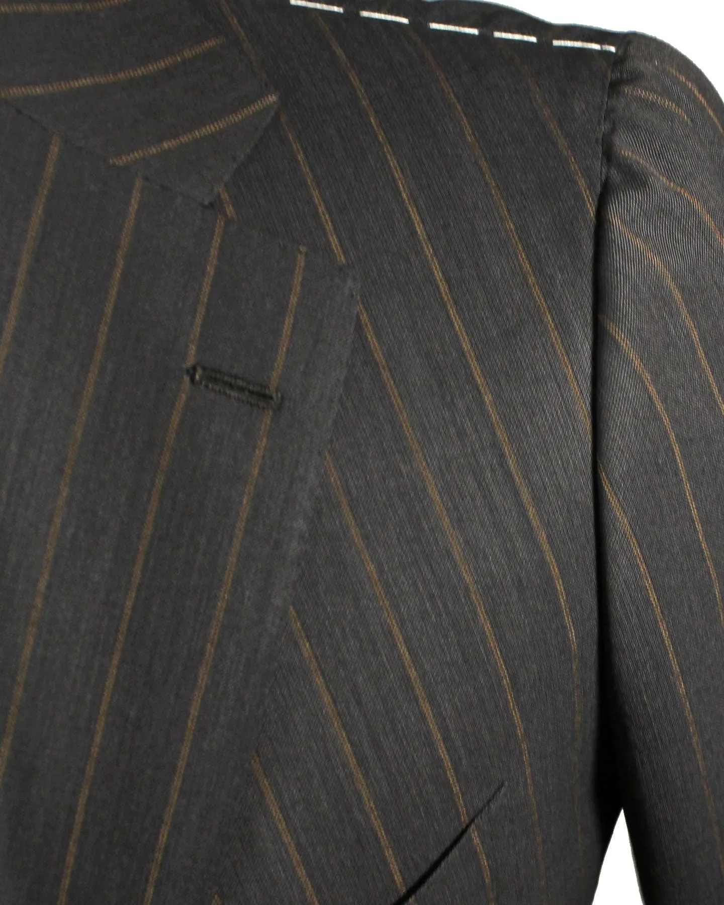 Cesare Attolini Suit Black Brown Stripes EU 54/ US 44