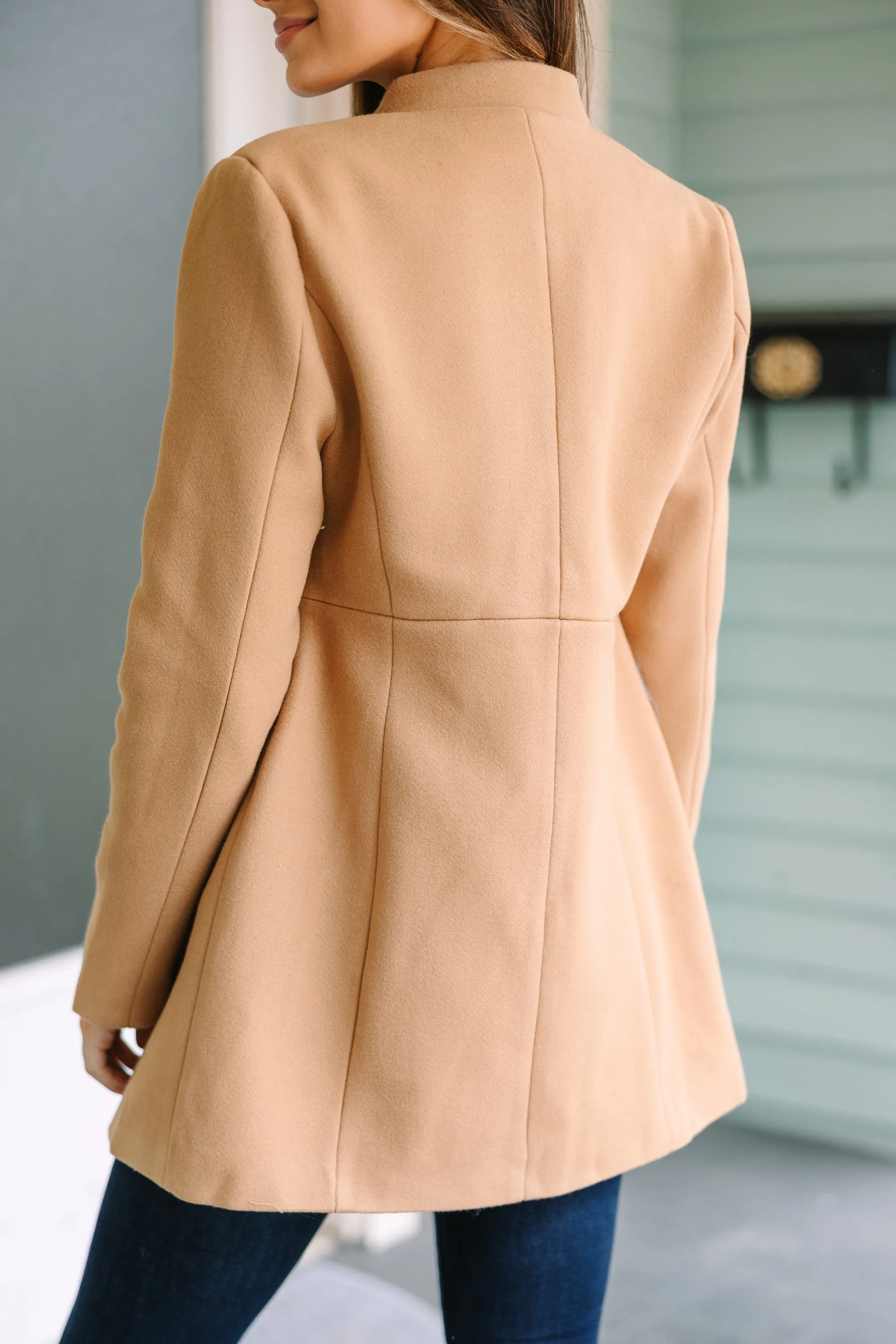 City Streets Camel Brown Coat