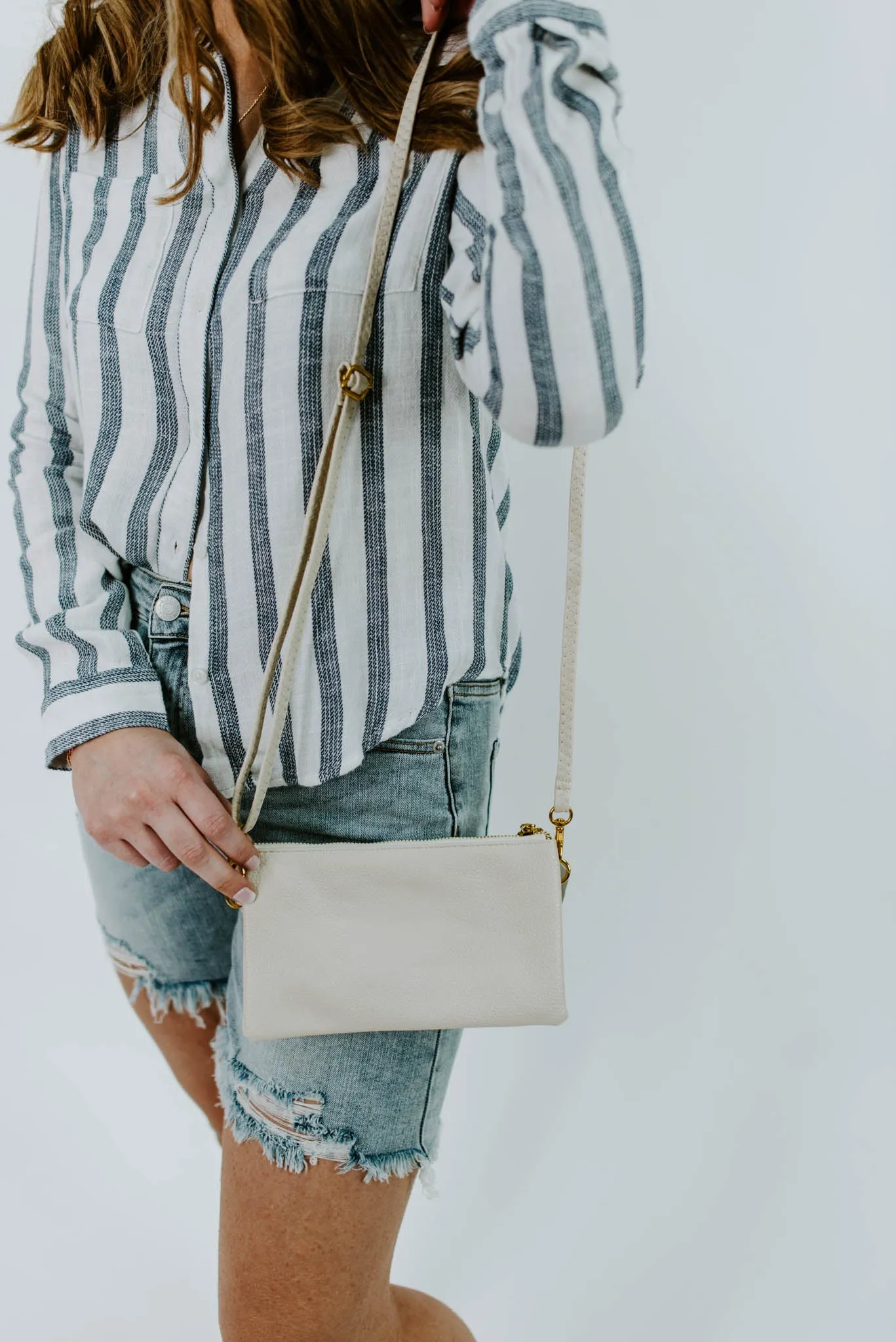 Classic Beauty Stripe Button Down Top