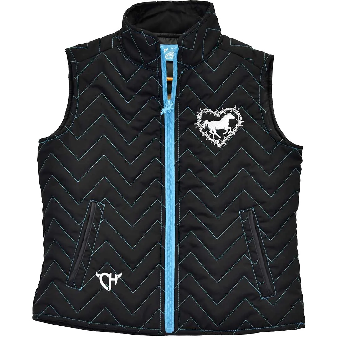 Cowgirl Hardware Girls' Country Angel Quilted Vest