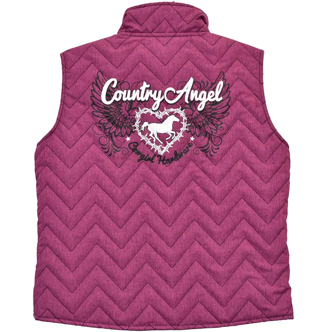 Cowgirl Hardware Girls' Country Angel Quilted Vest