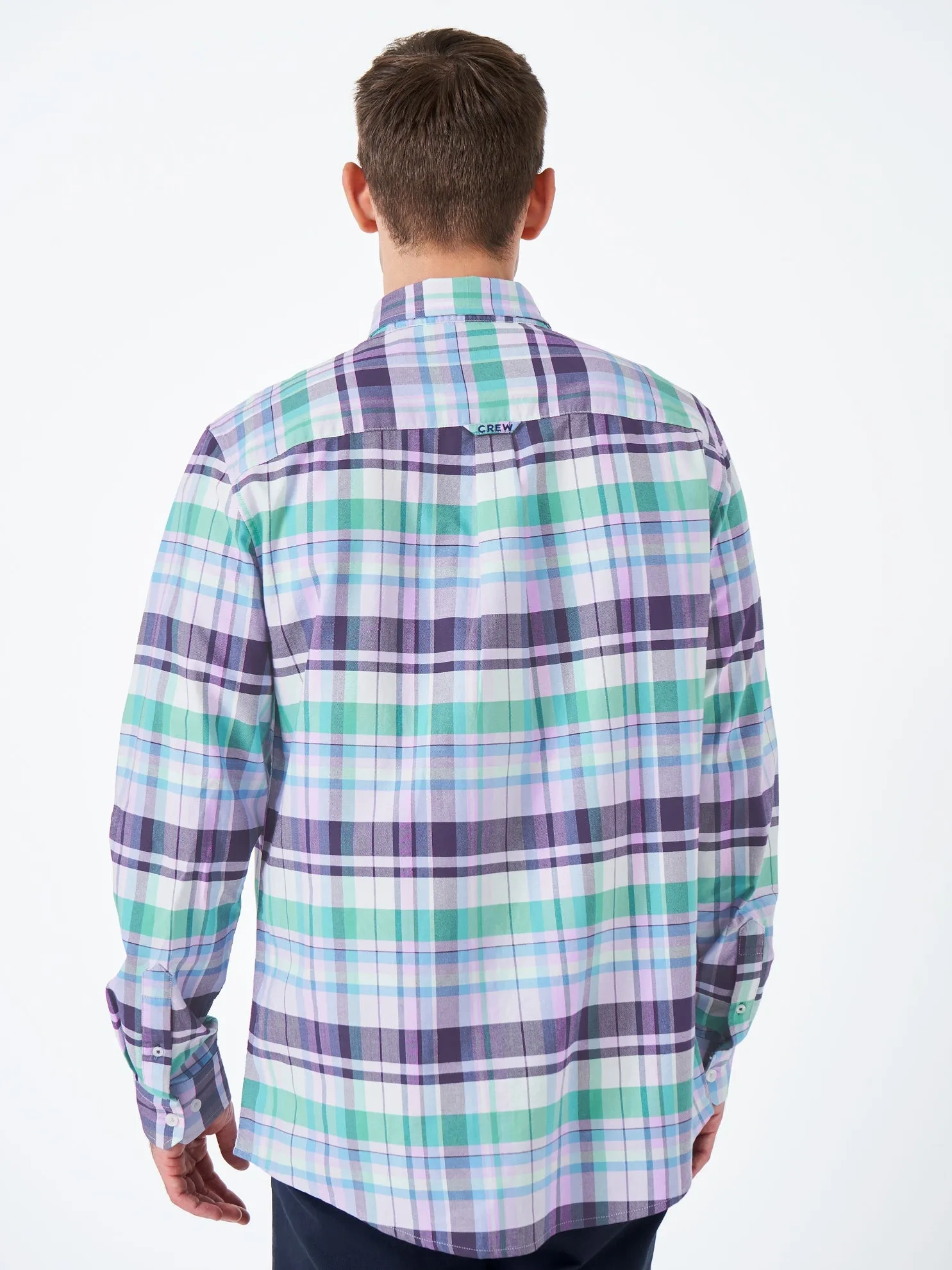 Crew Clothing Mens Pinpoint Oxford Multi Check Shirt