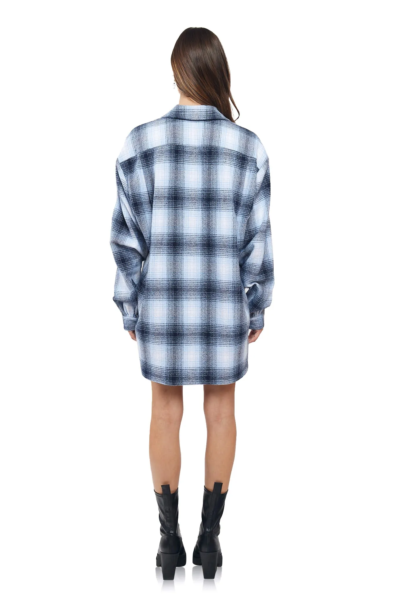 Custom Gothic Font Flannel Oversized Shacket