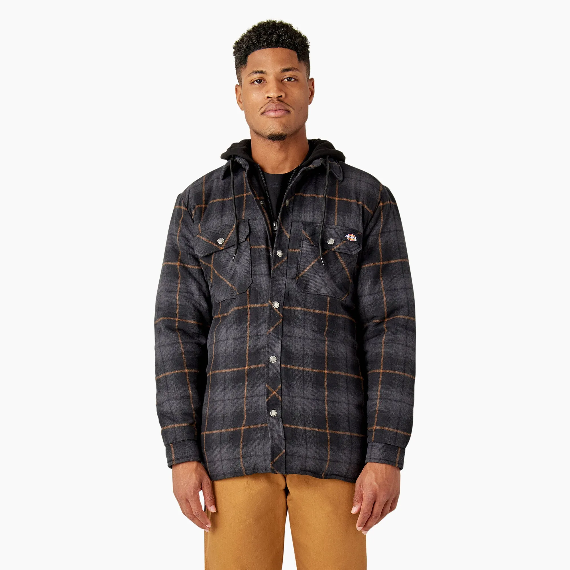 Dickies Water Repellent Flannel Hooded Shirt Jacket