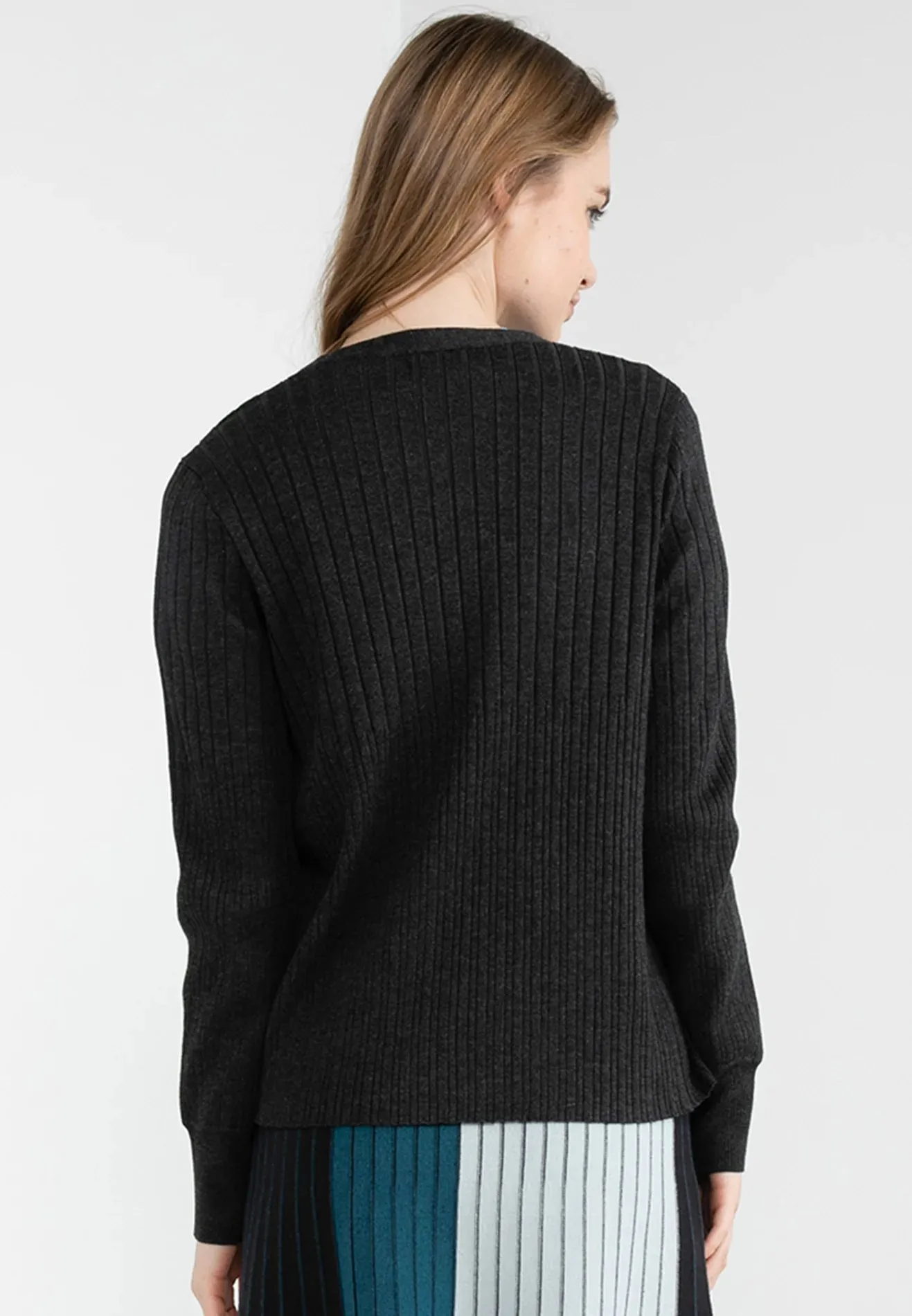 ELLE Apparel Basic Open Knit Cardigan