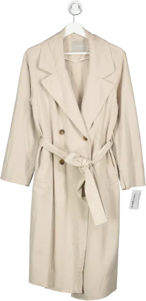 EVERLANE Beige The Cotton Trench Coat UK M