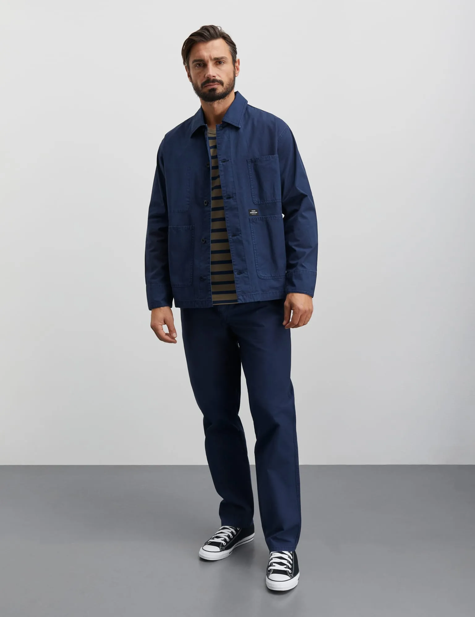 Fine Twill Chore Jacket, Midnight Navy