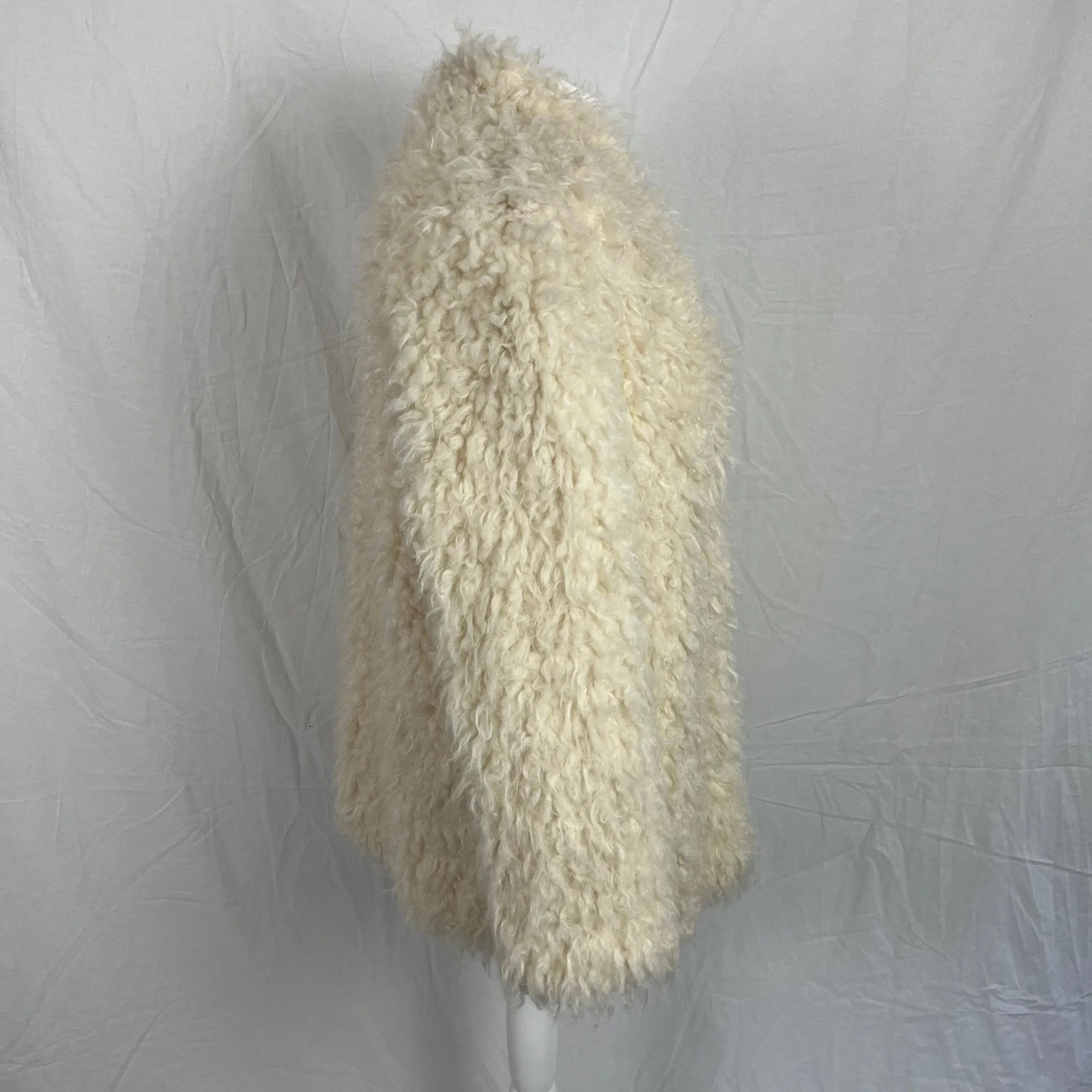 Frame Cream Faux Fur Shearling Jacket S