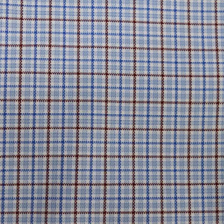 'FX Fusion' Men's Checked Button Down - Blue / Tan