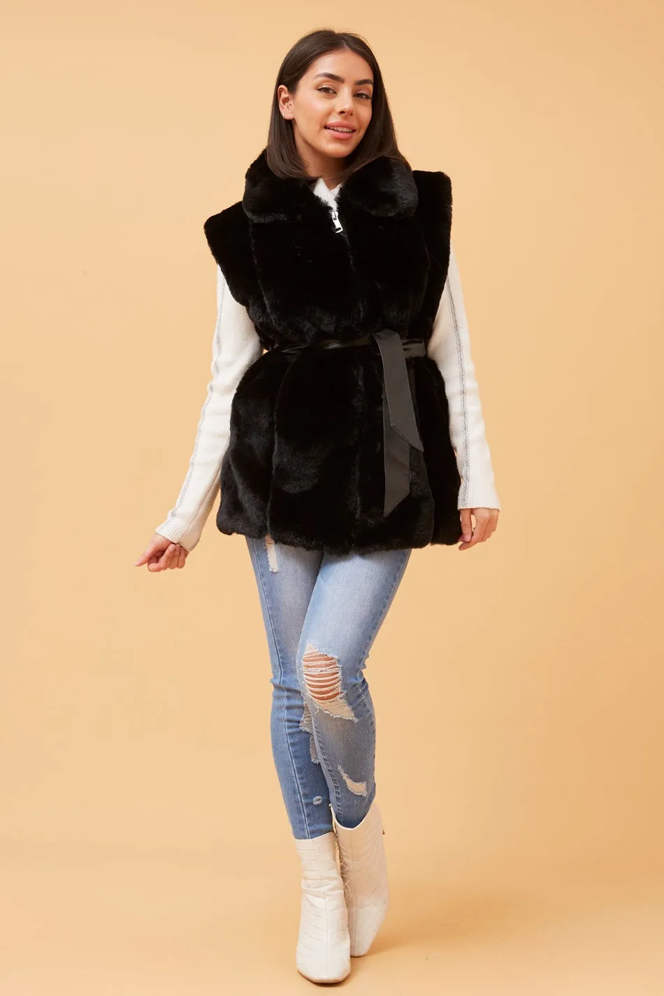 GABLE FAUX FUR VEST