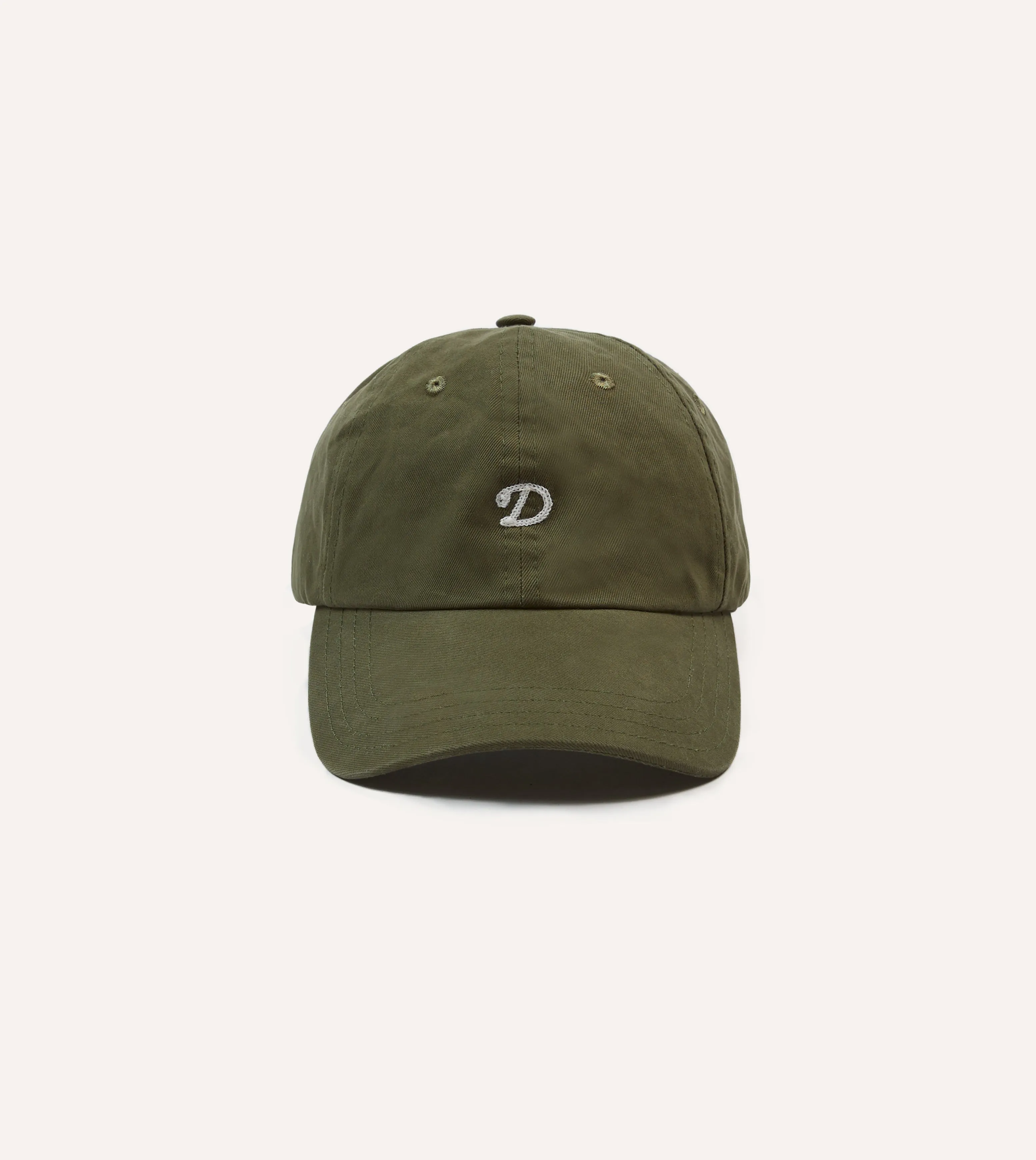 Green Chainstitch 'D' Cotton Twill Baseball Cap