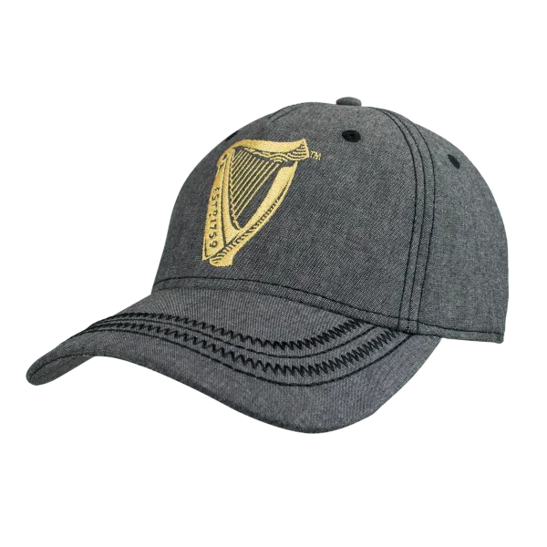 Guinness Grey Harp Logo Baseball Cap