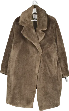 H&M Brown Fluffy Coat UK M