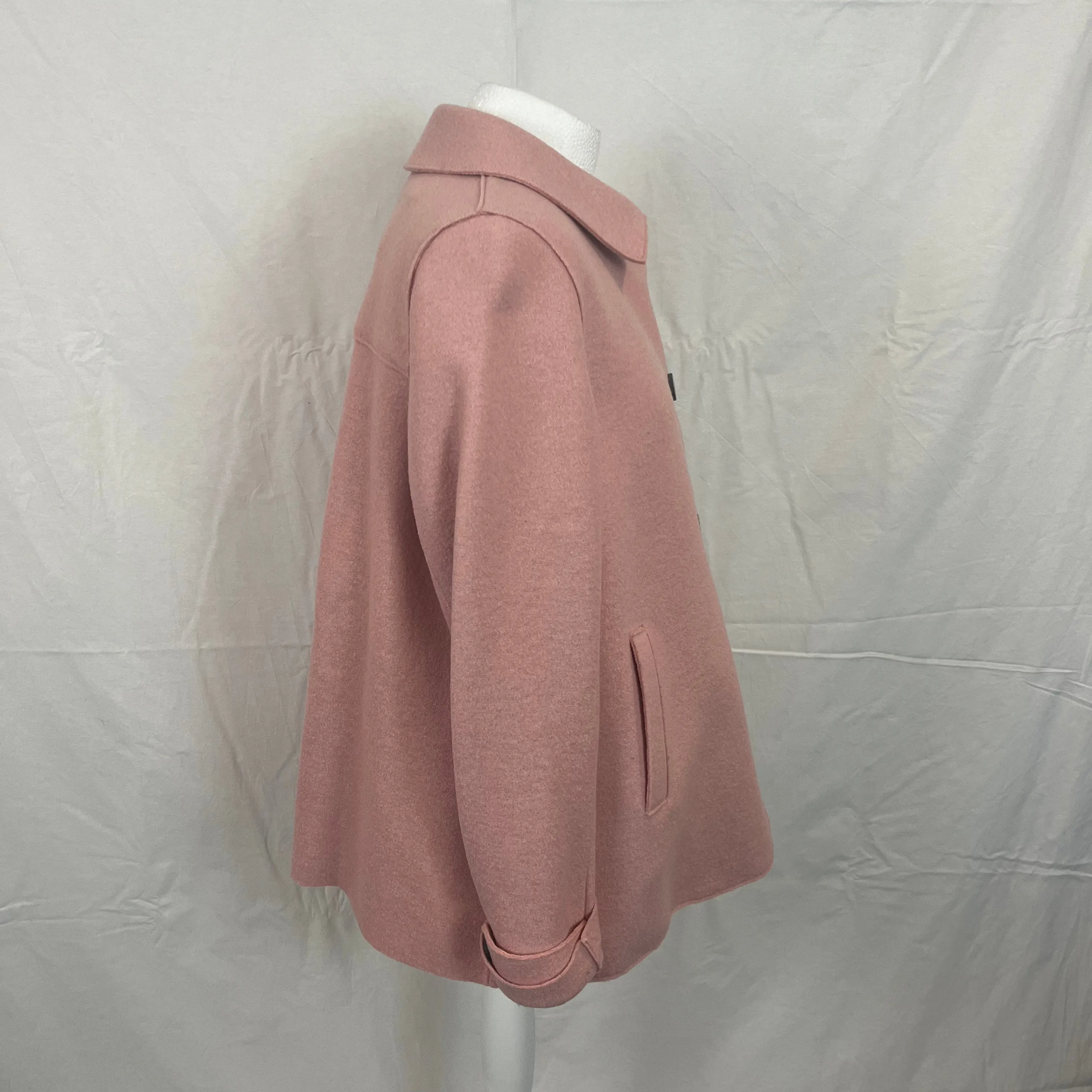 Harris Wharf Brand New 310 Pink Wool Short Coat L