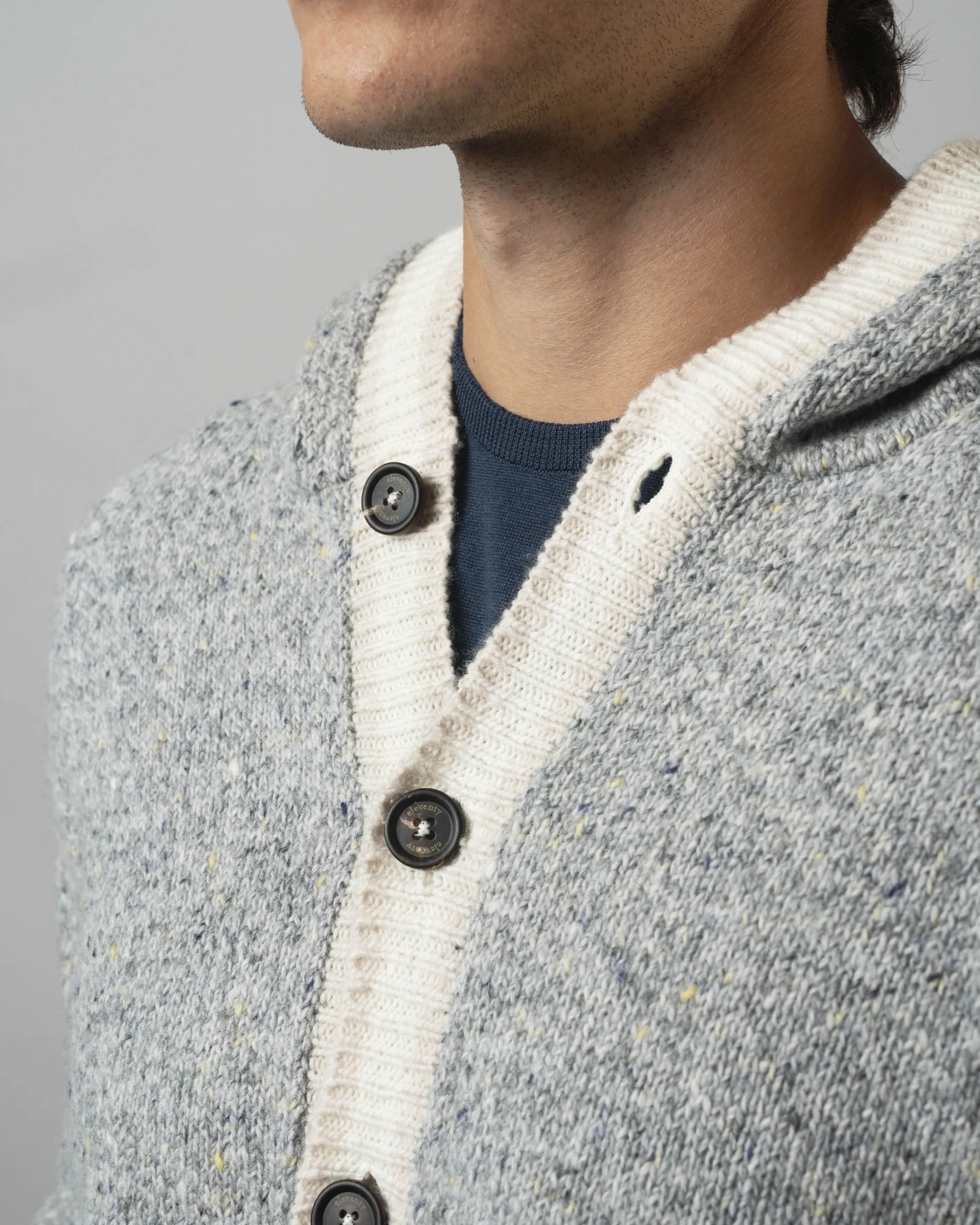 Hooded Button Down Sweater