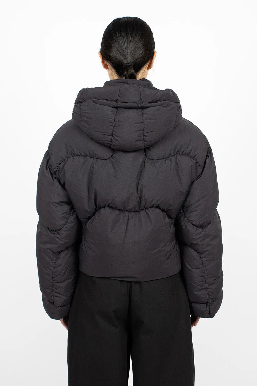 Hooded Puffer Jacket Black