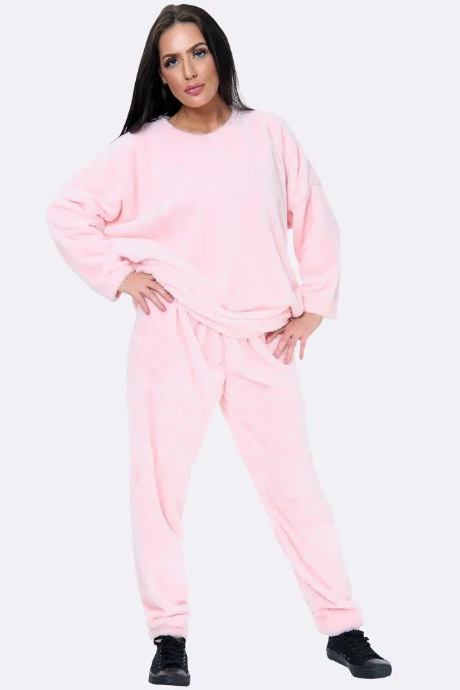 Italian Fluffy Faux Fur Loungewear Set