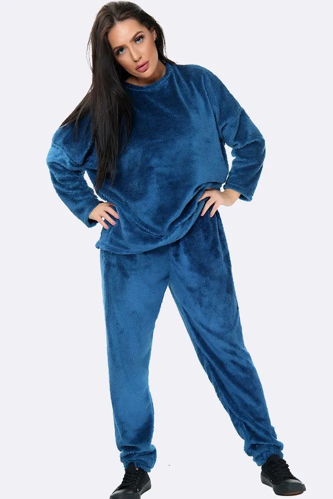 Italian Fluffy Faux Fur Loungewear Set