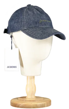 JACQUEMUS Blue Nîmes Denim Embroidered Logo Baseball Cap BNWT 56cm UK XS